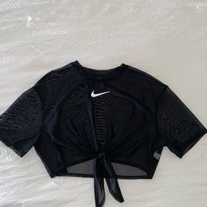 Nike Mesh Front-Tie Top Womens